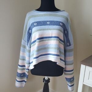 Blue Rain Pastel Striped Sweater